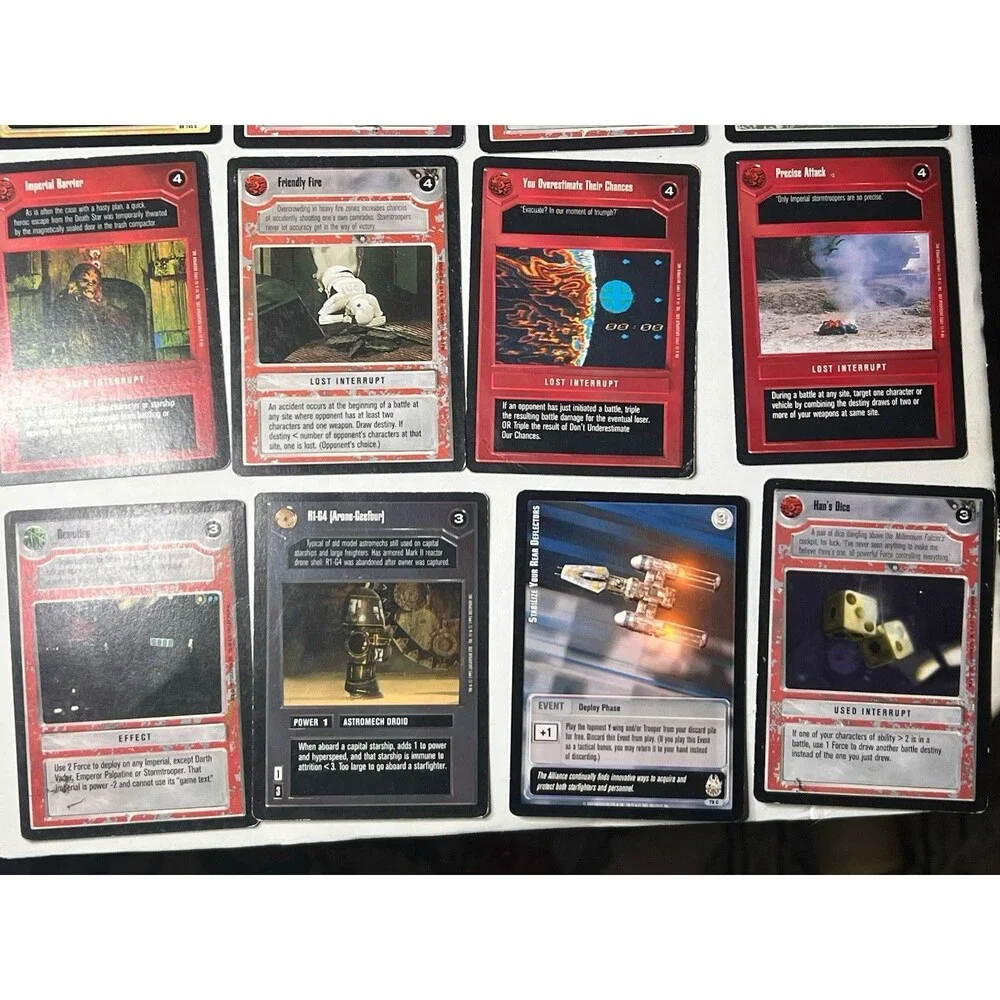 Star Wars CCG Trading Card Lot Decipher/WOTC Vintage Game Cards P